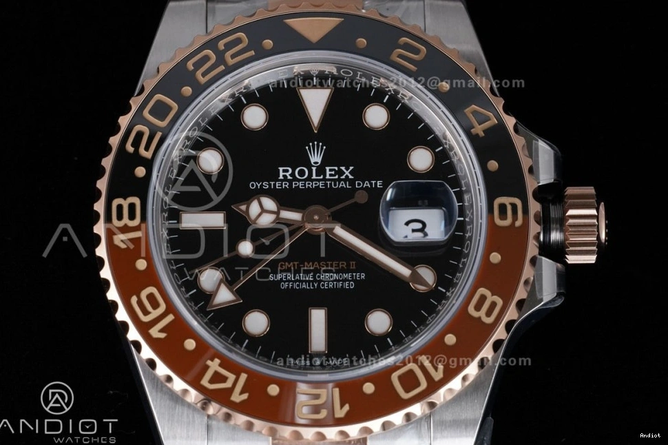 II GMT Bracelet 1:1 RG Master SS ARF Best on Edition V2 904L CHNR New SH3285 SS 126711 0521